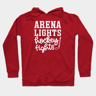 Arena Lights Hockey Fights Hockey Mom Cute Funny Hoodie